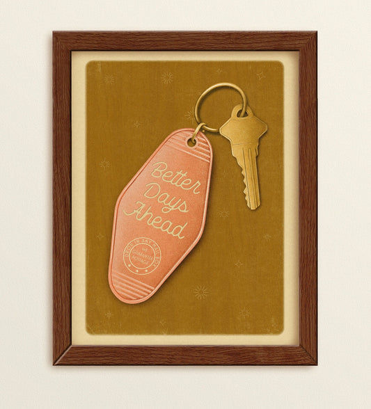 Motel Keychain Art Print