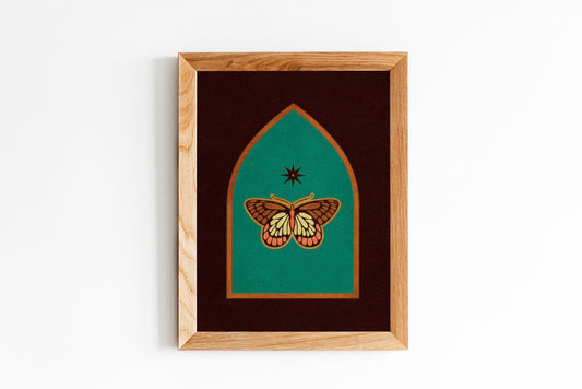 Butterfly in the Window Art Print